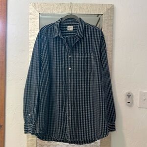 OLD navy Plaid XL men’s button down navy blue